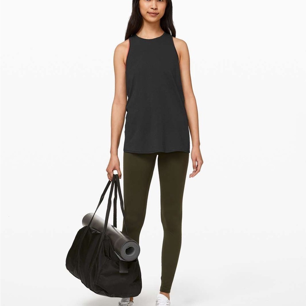 Lululemon All Tied Up Tank Top in Black Activewear Athleisure Open Back Summer - Picture 5 of 10